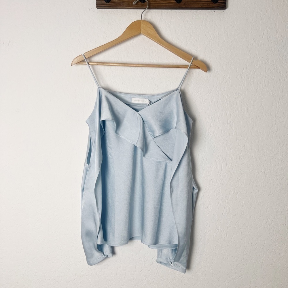 JONATHAN SIMKHAI DIANE SATIN OFF SHOULDER TOP - Picture 2 of 7